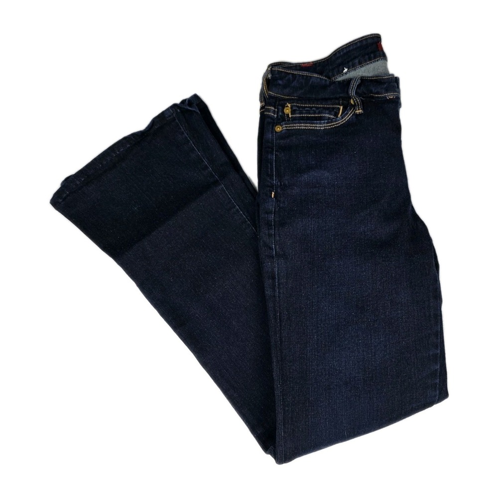 7 For All Mankind Jeans Womens Size 26 Jiselle Flare Dark Wash Blue Denim Pants‎ - Picture 3 of 13
